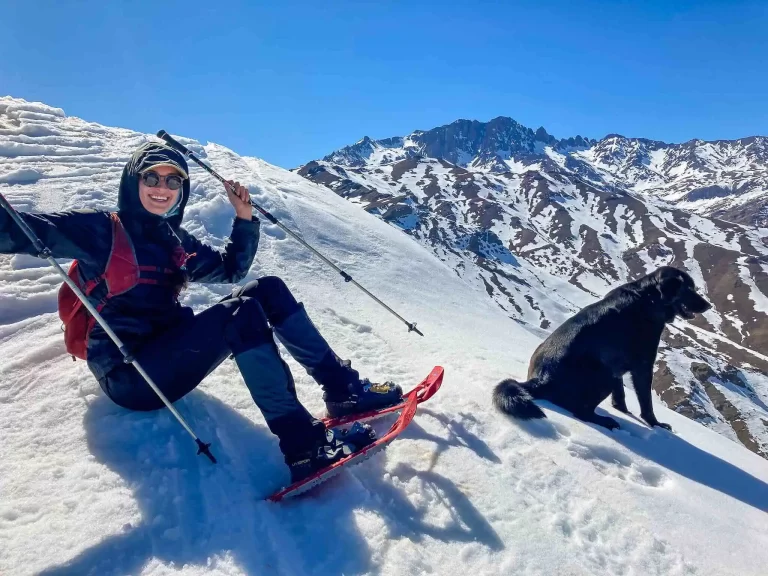 snowshoeing tour trekking con raquetas tour santiago chile ecordua