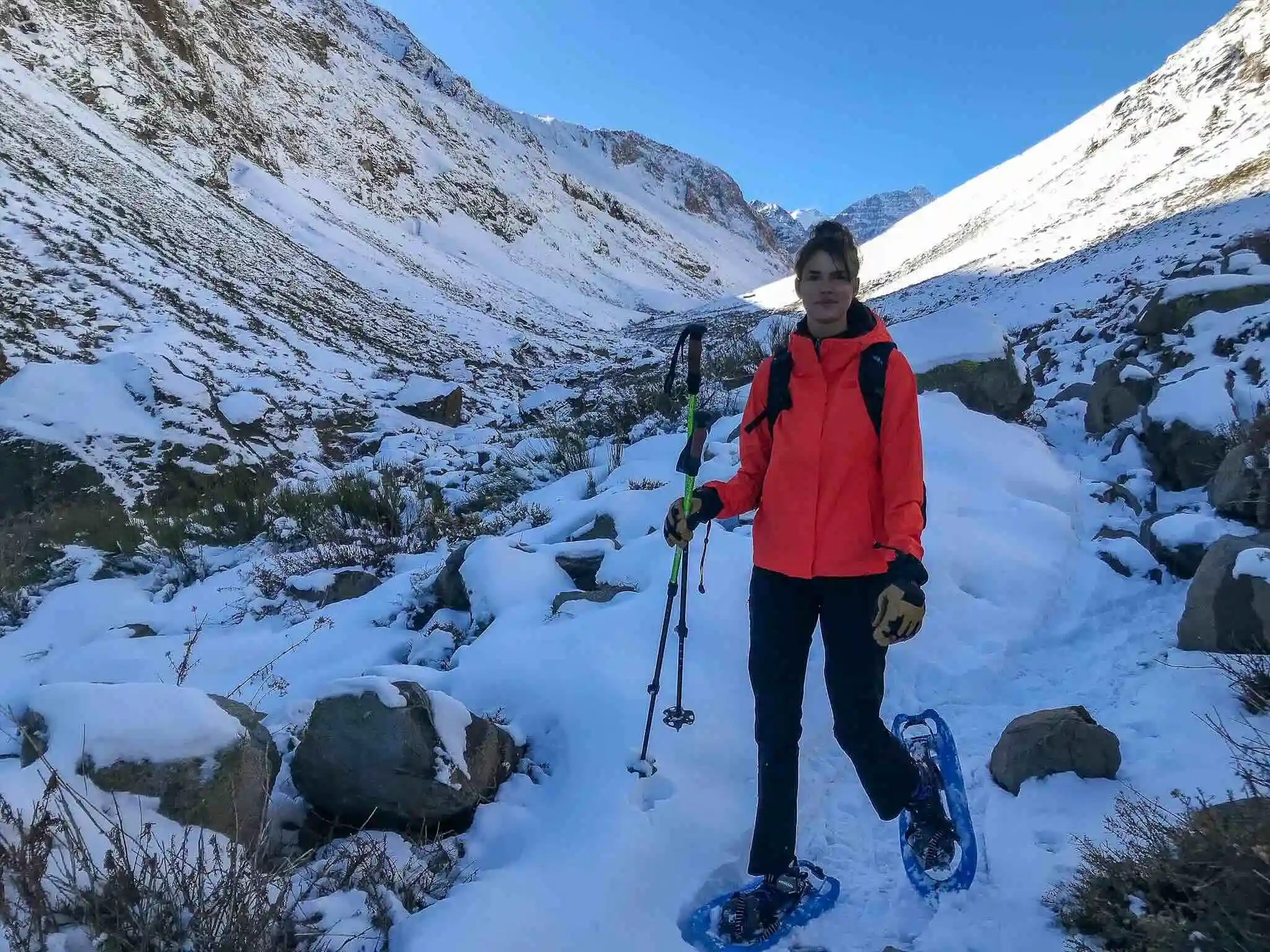 snowshoeing tour trekking con raquetas tour santiago chile ecordua