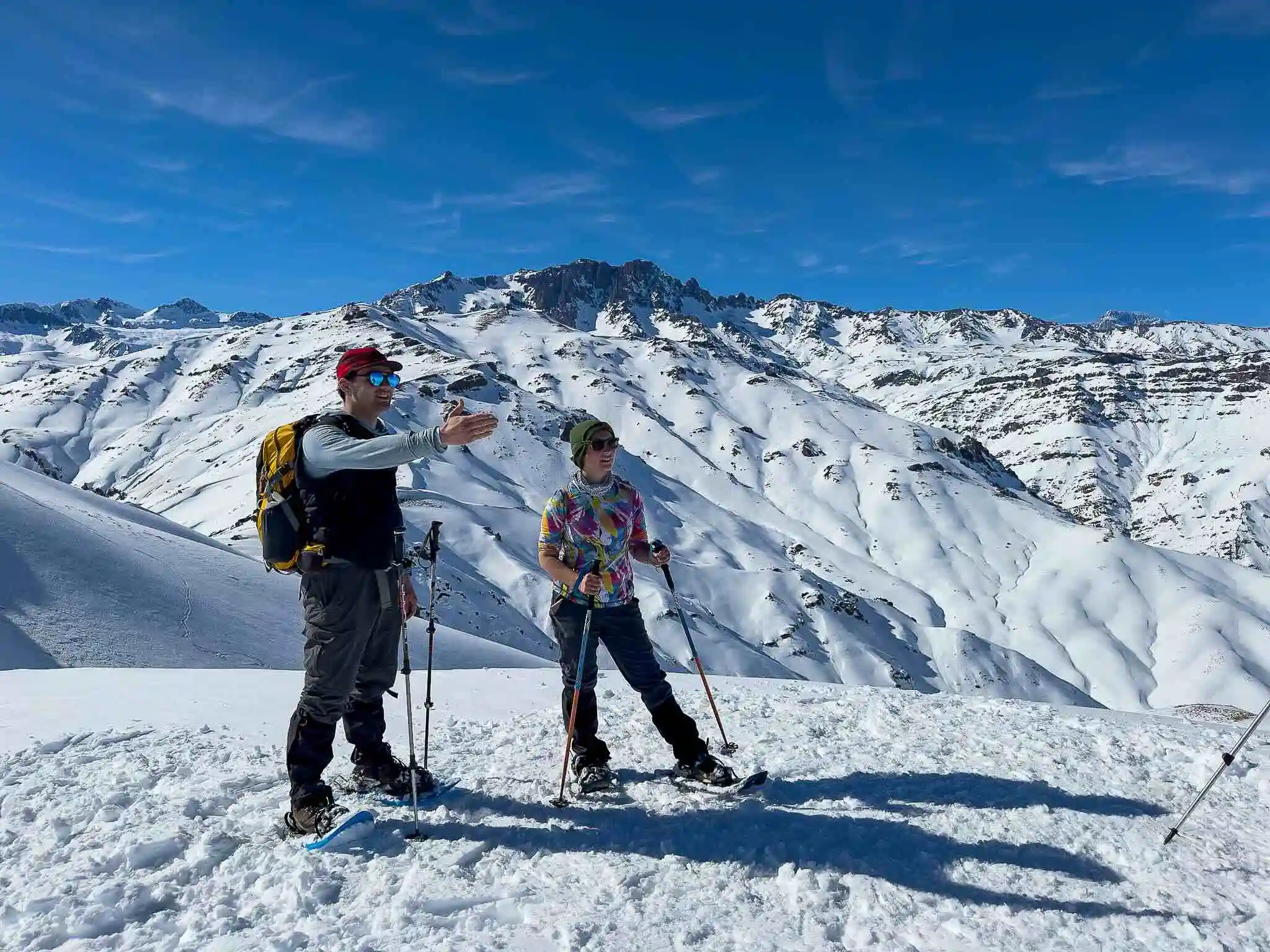 snowshoeing tour trekking con raquetas tour santiago chile ecordua